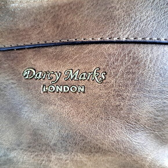 Darcy Marks London Tooled Floral Light Brown Large Leather Handbag Tote Bag - Picture 2 of 15